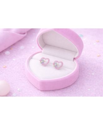 Kids Heart Hypoallergenic Earrings for Girls with Surgical Titanium Screwbacks