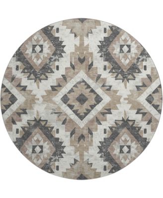 Mayfield Machine Washable AMF1878 8' x 8' Round Area Rug