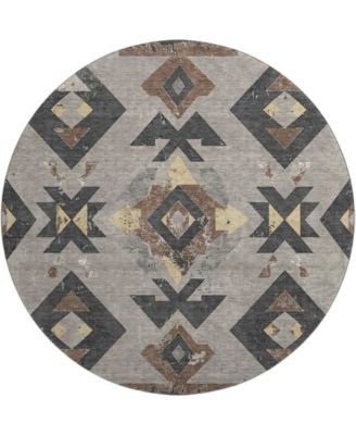 Mayfield Machine Washable AMF1882 8' x 8' Round Area Rug
