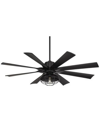 60" Defender Modern Industrial Indoor Outdoor Ceiling Fan LED Light Remote