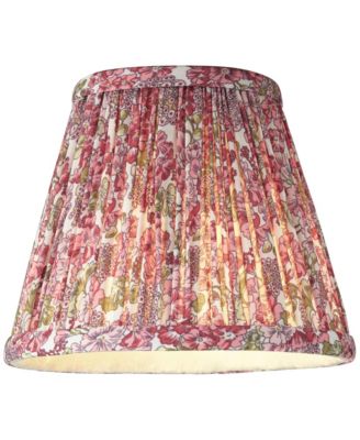 Nelle 3 1/2" Top x 6" Bottom x 5" High x 5" Slant Print Lamp Shade Replacement Set of 6 Pleated Clip On Candelabra