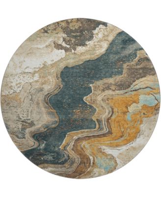 Mayfield Machine Washable AMF1907 8' x 8' Round Area Rug
