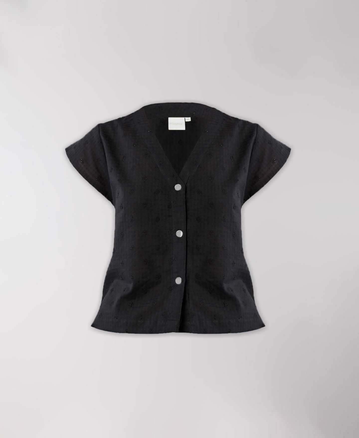 Женский топ Reistor V-Neck Embroidered with Front Buttons — фото 9