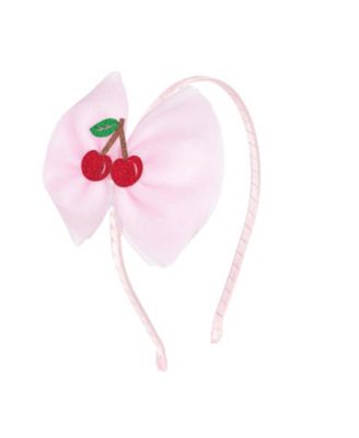 Little and Big Girls Cherry Tulle Bow Headband
