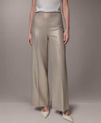 Women's Metallic Wide-Leg Pants
