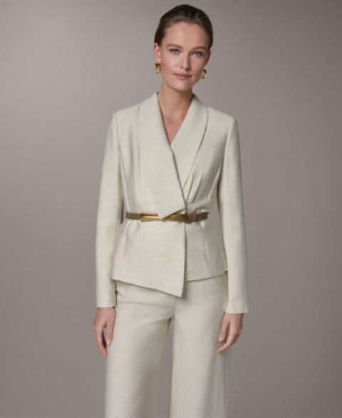 Женские куртки Donna Karan New York Belted Cropped Jacket