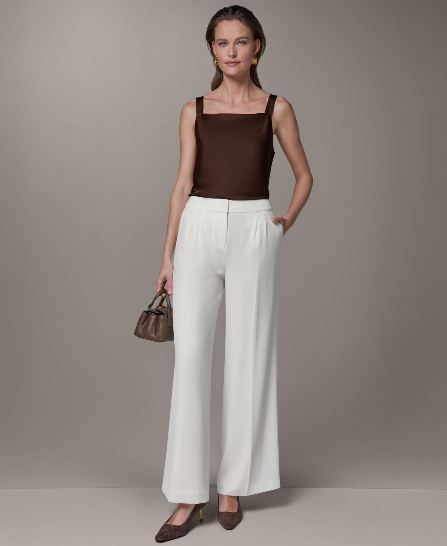 Women's Pleated High-Rise Pants