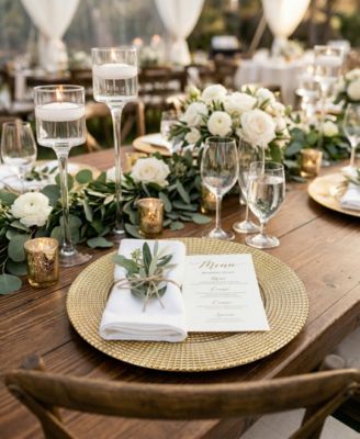 Viatrix Charger Plates 13" Electroplated Set of 4