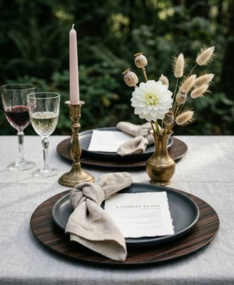 Square Charger Plate 12 Piece Dinnerware Set, Service for 12