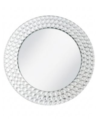 Triple-Bead Mirror Glass Charger Plates, Set of 4