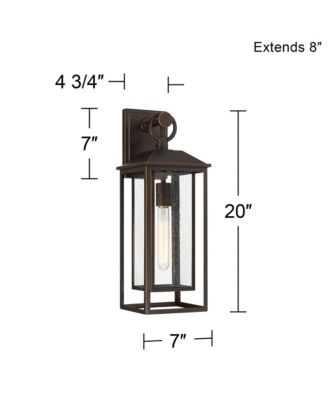 Califa 20" High Traditional Outdoor Wall Light Fixture Mount Porch House Weatherproof Bronze Finish