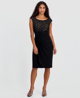 Connected Petite Embellished Empire-Waist Dress - Macy's