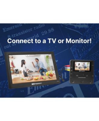 EMT-1200 Media Recorder with LCD Screen to Record Videos, Music, and Photos from Phone to DVD, USB, or Memory Card