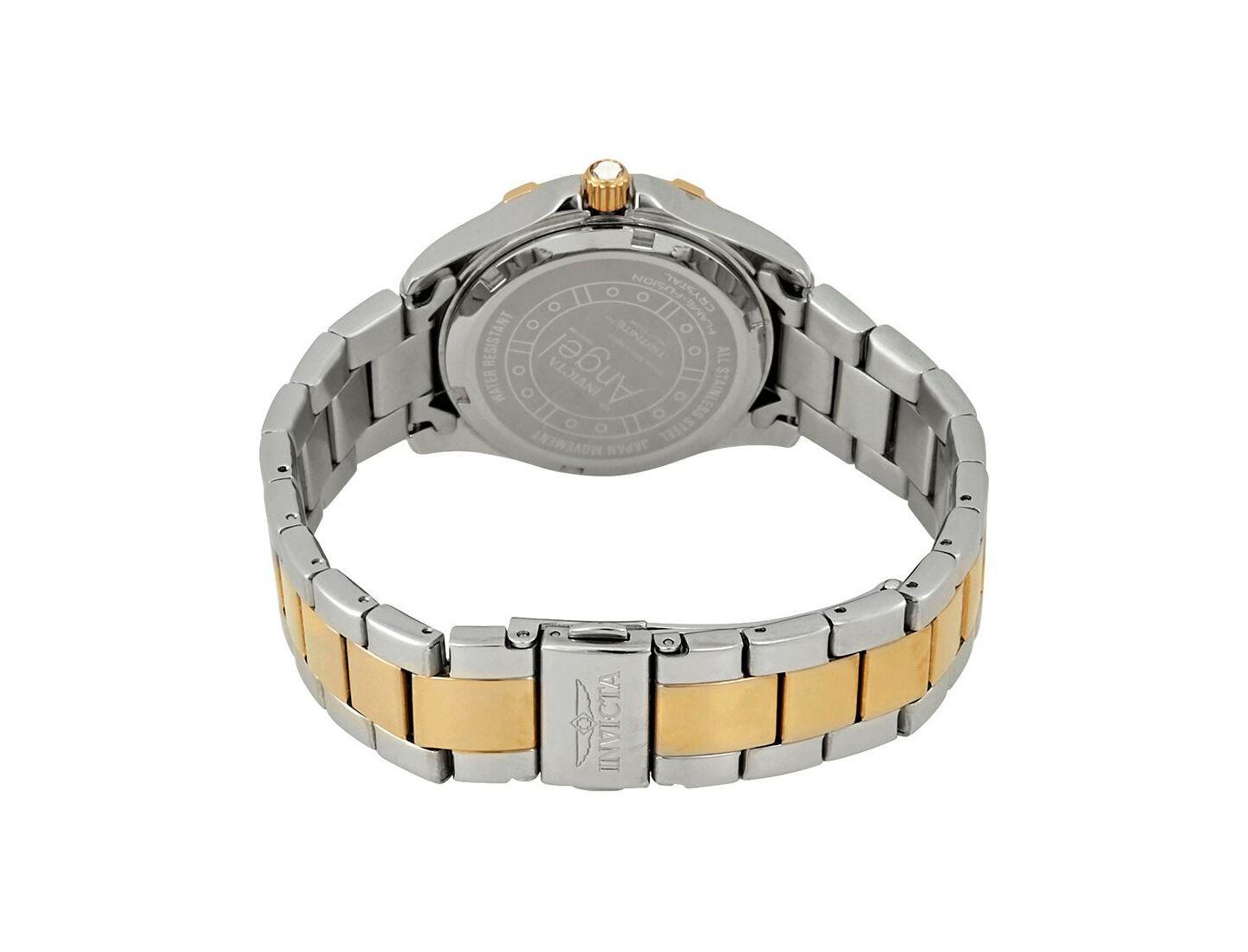 Женские часы Invicta 21418 Angel Quartz 3 Hand Silver Dial, цвет: Двухцветный — фото 3