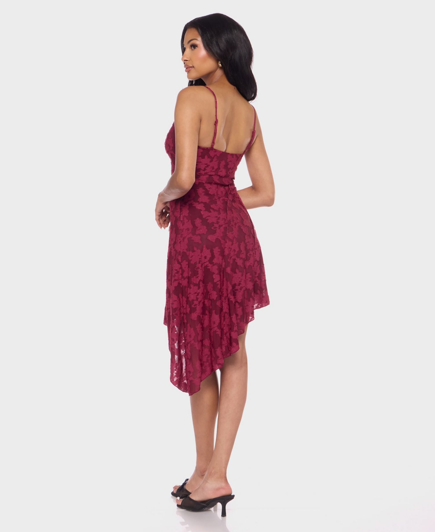 Juniors' Scoop Neck Jacquard Dress
