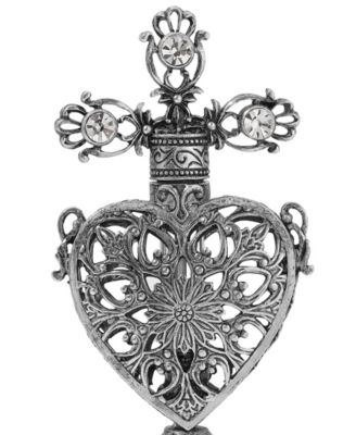Pewter Heart Perfume Bottle