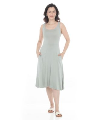 Women's Twist Front Built in Skirt Maxi Dress