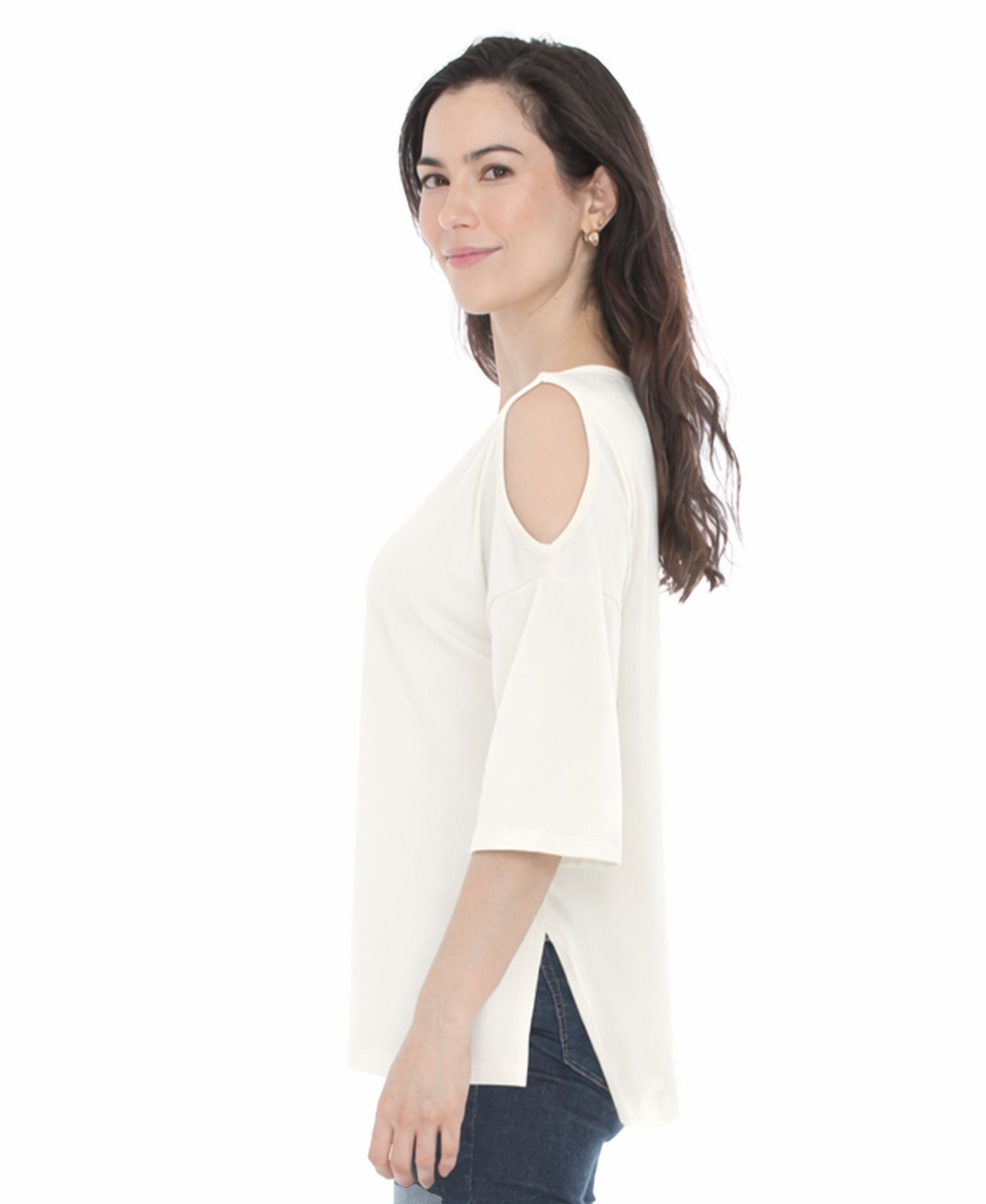 Women's Casual Cold Shoulder Pullover Top