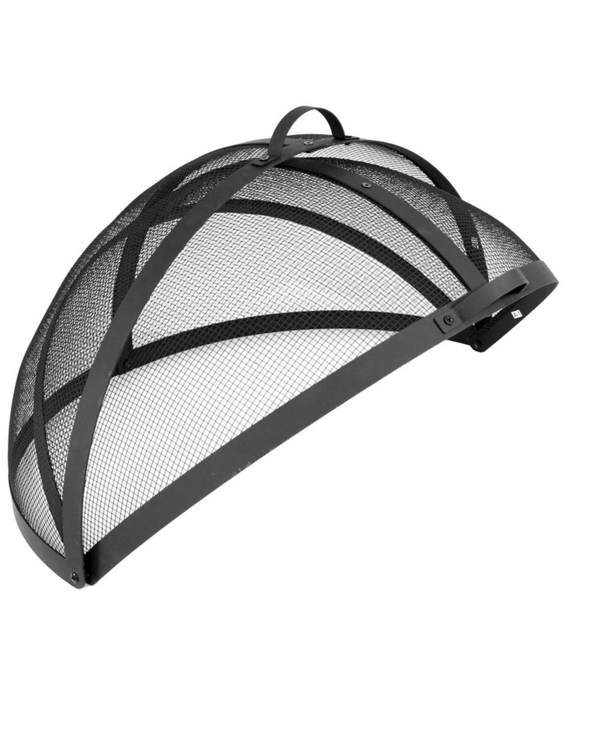 Fire Pit Screen - Round Fire Pit Spark Screen - Heavy-Duty Steel Mesh Metal Cover with Handle - Fire Pit Screen Cover with Door