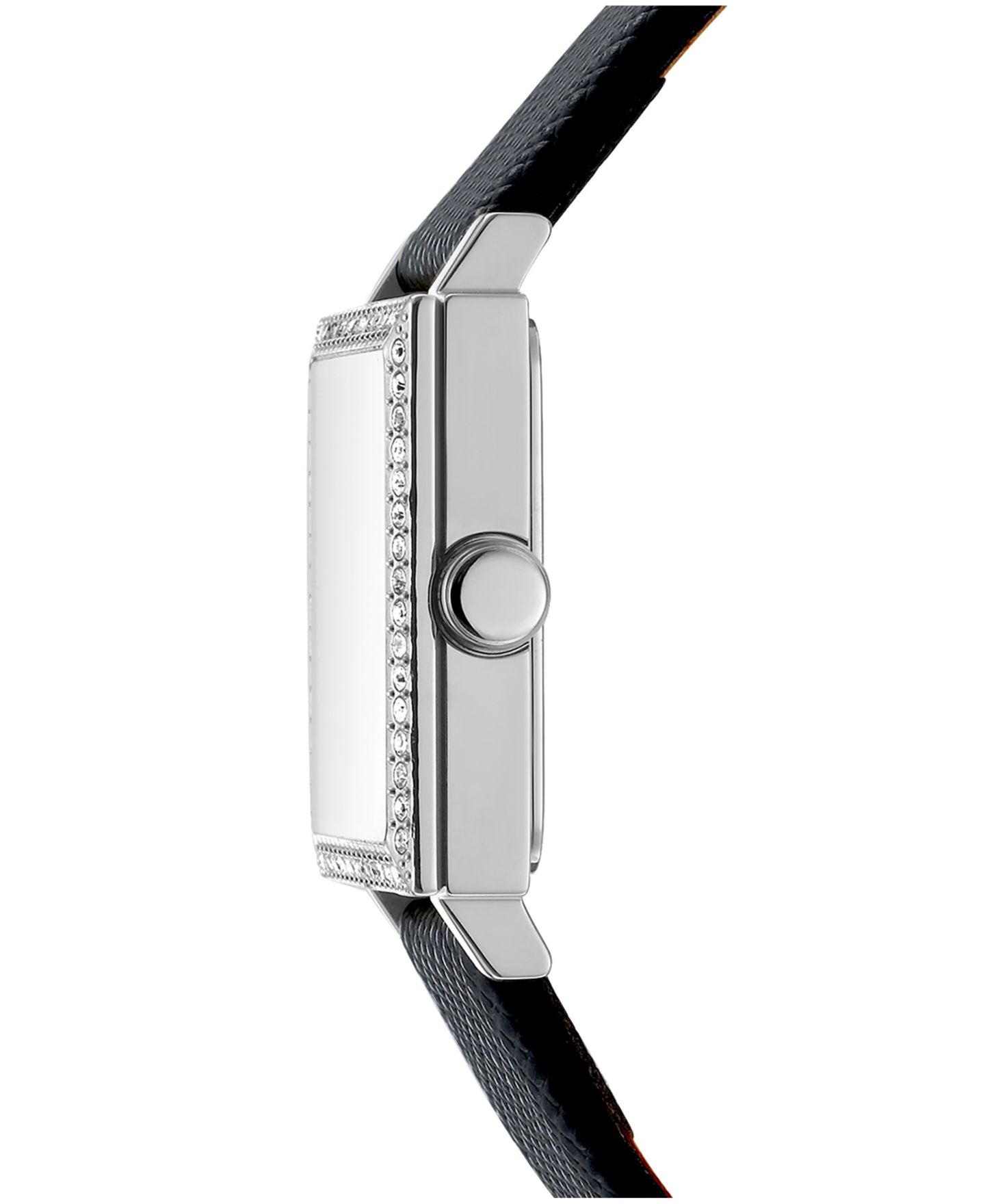 Женские часы DKNY Milanese Quartz Black Leather Strap Watch 24x31mm — фото 3
