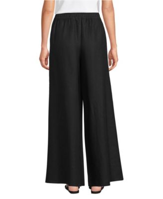 Women's Linen High Rise Palazzo Pants - Set Bottom