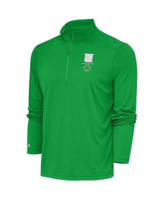 Men's Kelly Green New York Rangers Shamrock Tribute Quarter-Zip