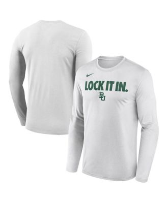 Men's White Baylor Bears 2026 On-Court Bench Long Sleeve T-Shirt