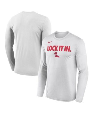Men's White Ole Miss Rebels 2026 On-Court Bench Long Sleeve T-Shirt