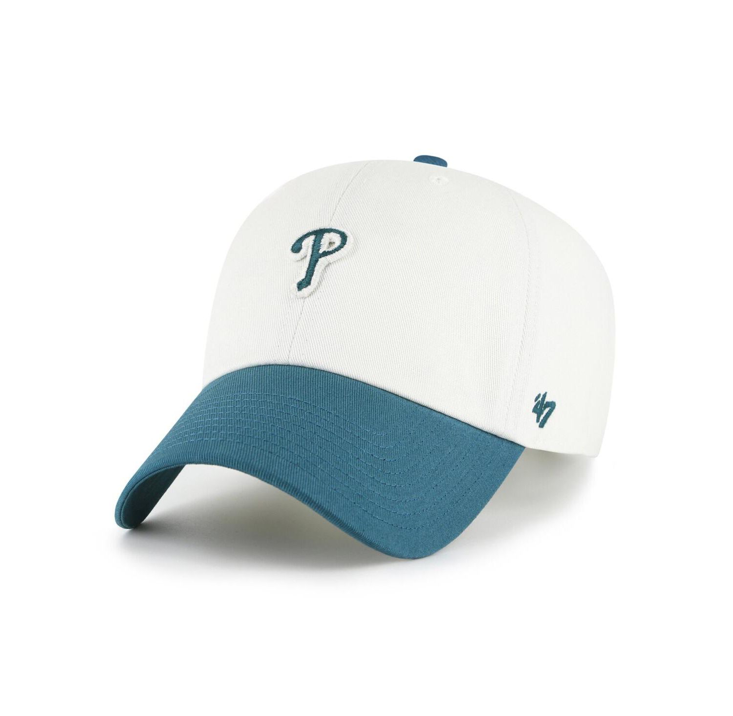 Men's White/Teal Philadelphia Phillies Contemporary Tonal Clean Up Adjustable Hat