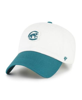 Men's White/Teal Chicago Cubs Contemporary Tonal Clean Up Adjustable Hat