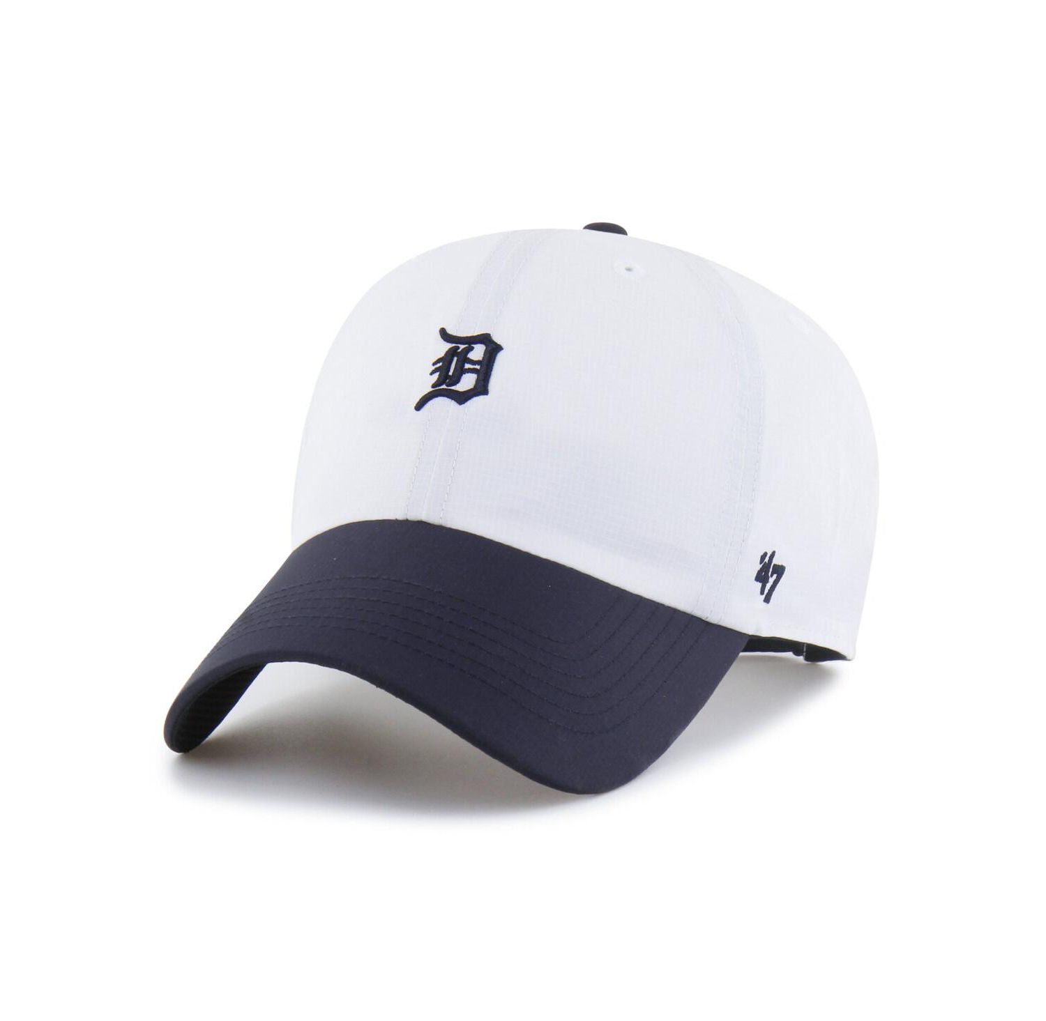 Men's White/Navy Detroit Tigers Vista Mini Clean Up Brrr Adjustable Hat