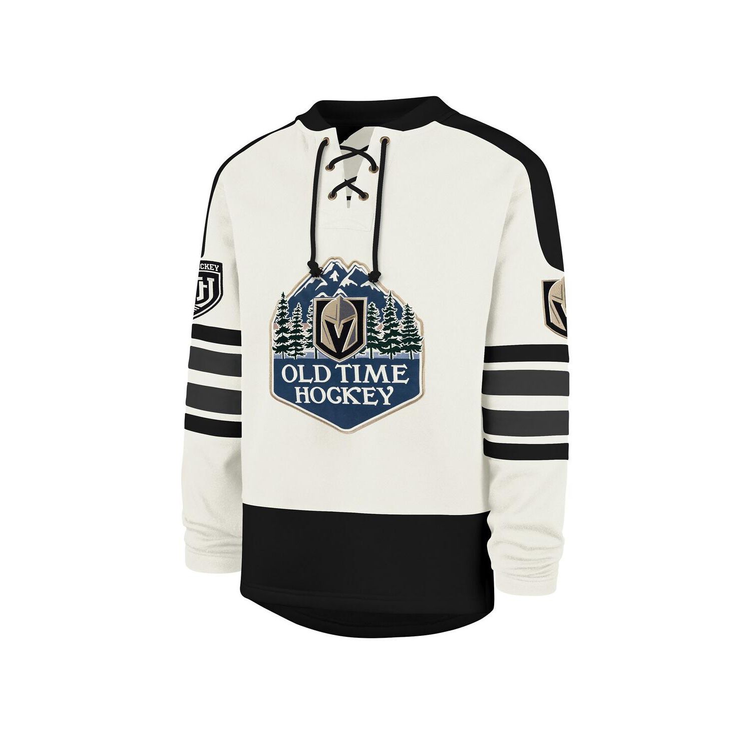 Men's Cream Vegas Golden Knights Pond Hockey Trio Eternal Lacer Sweatshirt