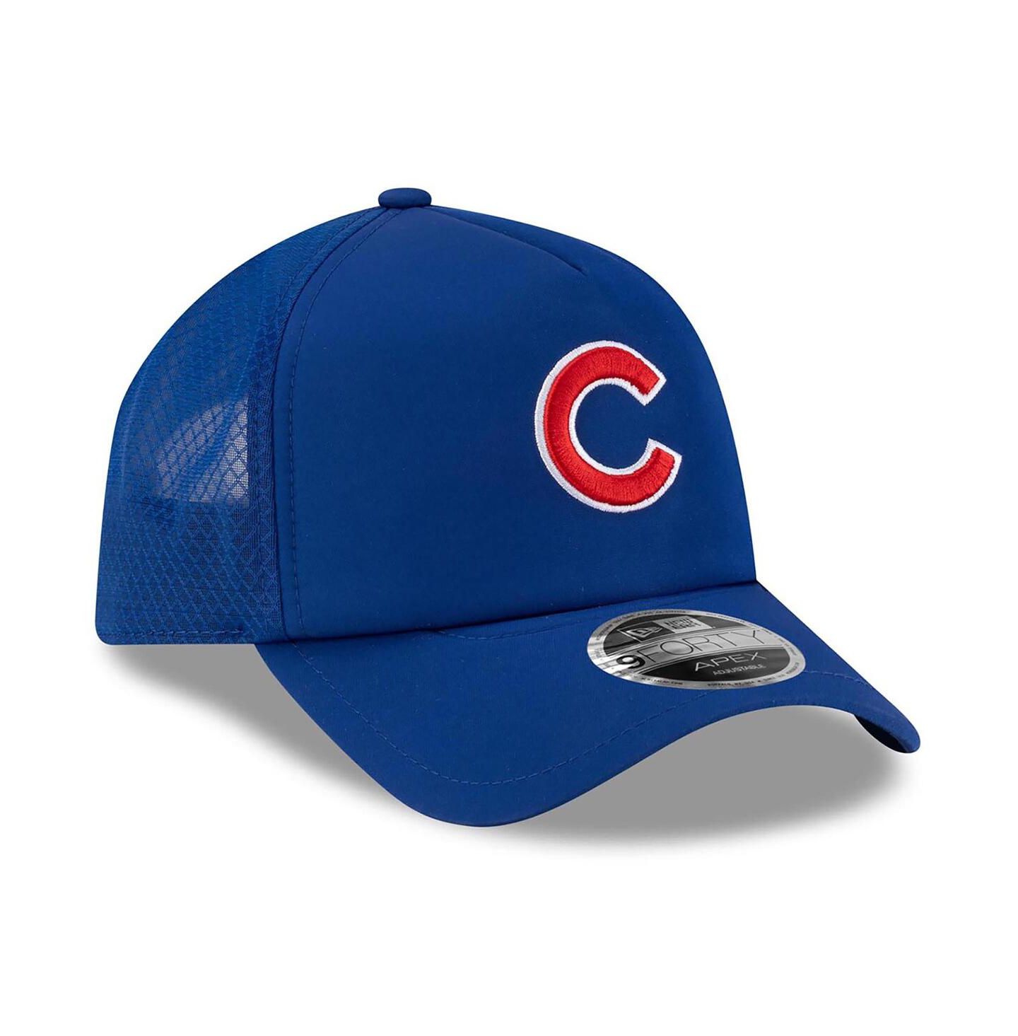 Мужская кепка New Era Royal Chicago Cubs 2026 Batting Practice Apex 9FORTY Adjustable Trucker Hat — фото 3