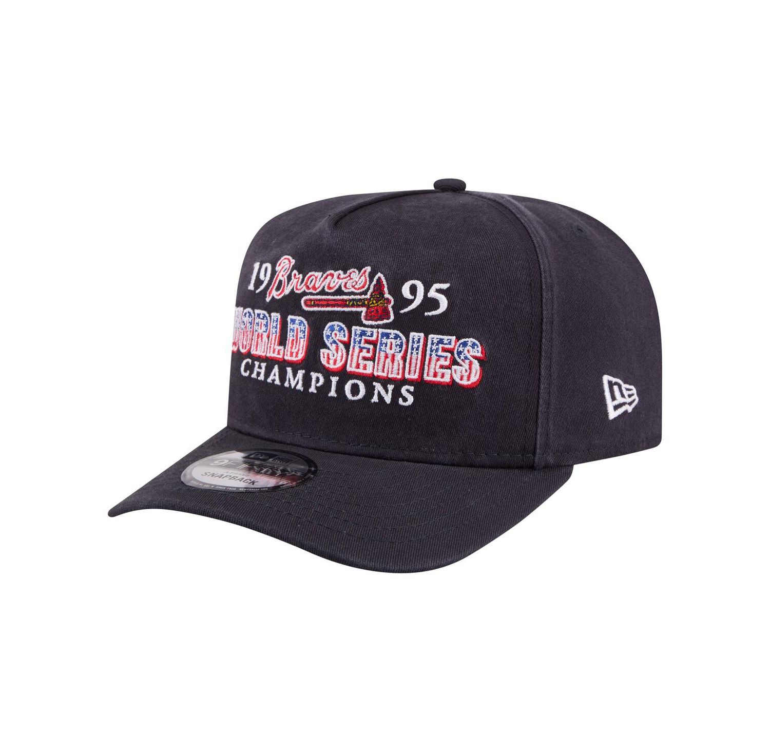Men's Navy Atlanta Braves 1995 World Series Champions Historic 9FIFTY A-Frame Snapback Hat