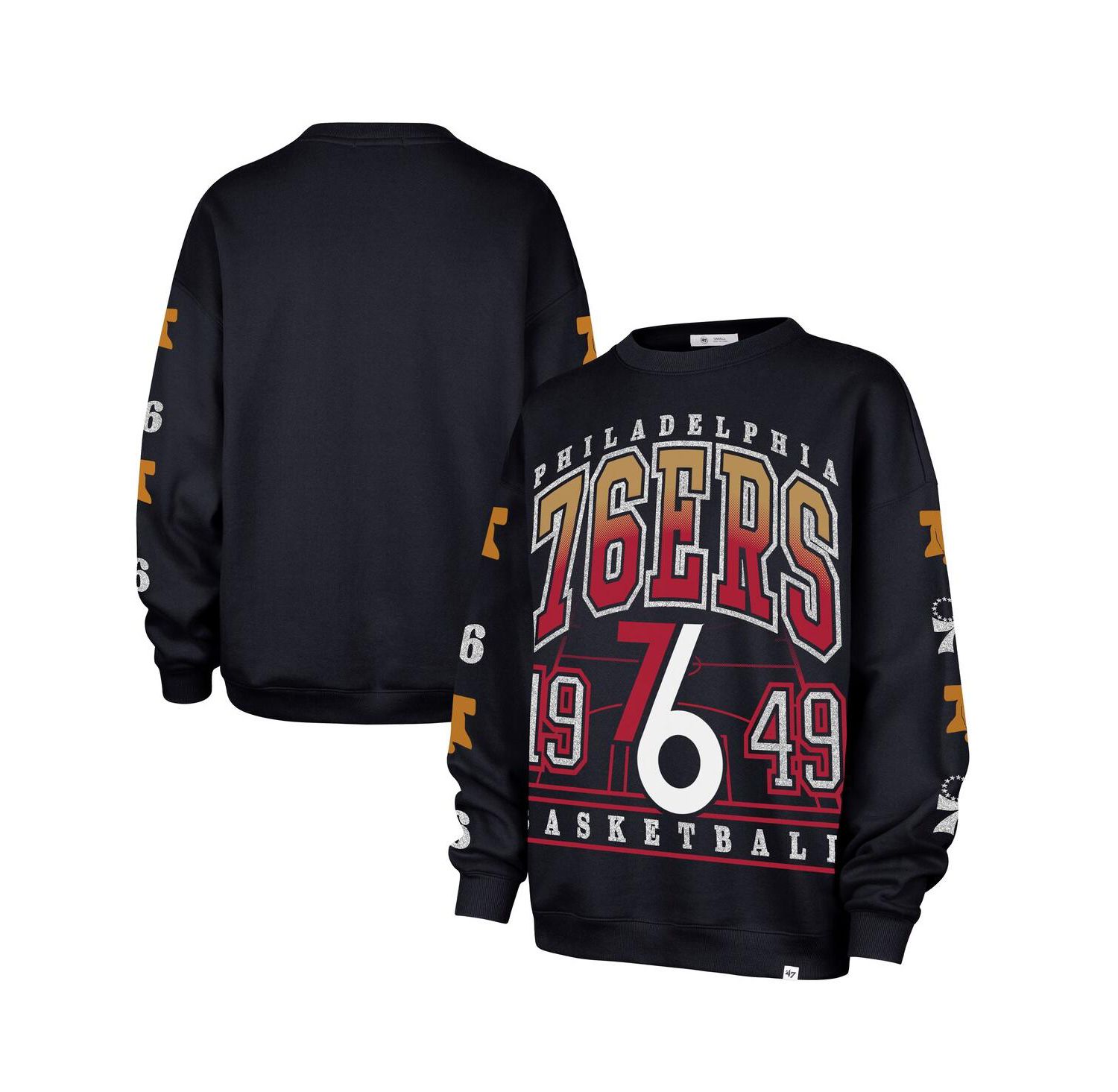 Women's Navy Philadelphia 76ers 2025/26 City Edition Go Big Oversized Sweatshirt