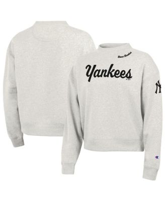Women's Stone New York Yankees Triumph Tri-Blend Sweatshirt