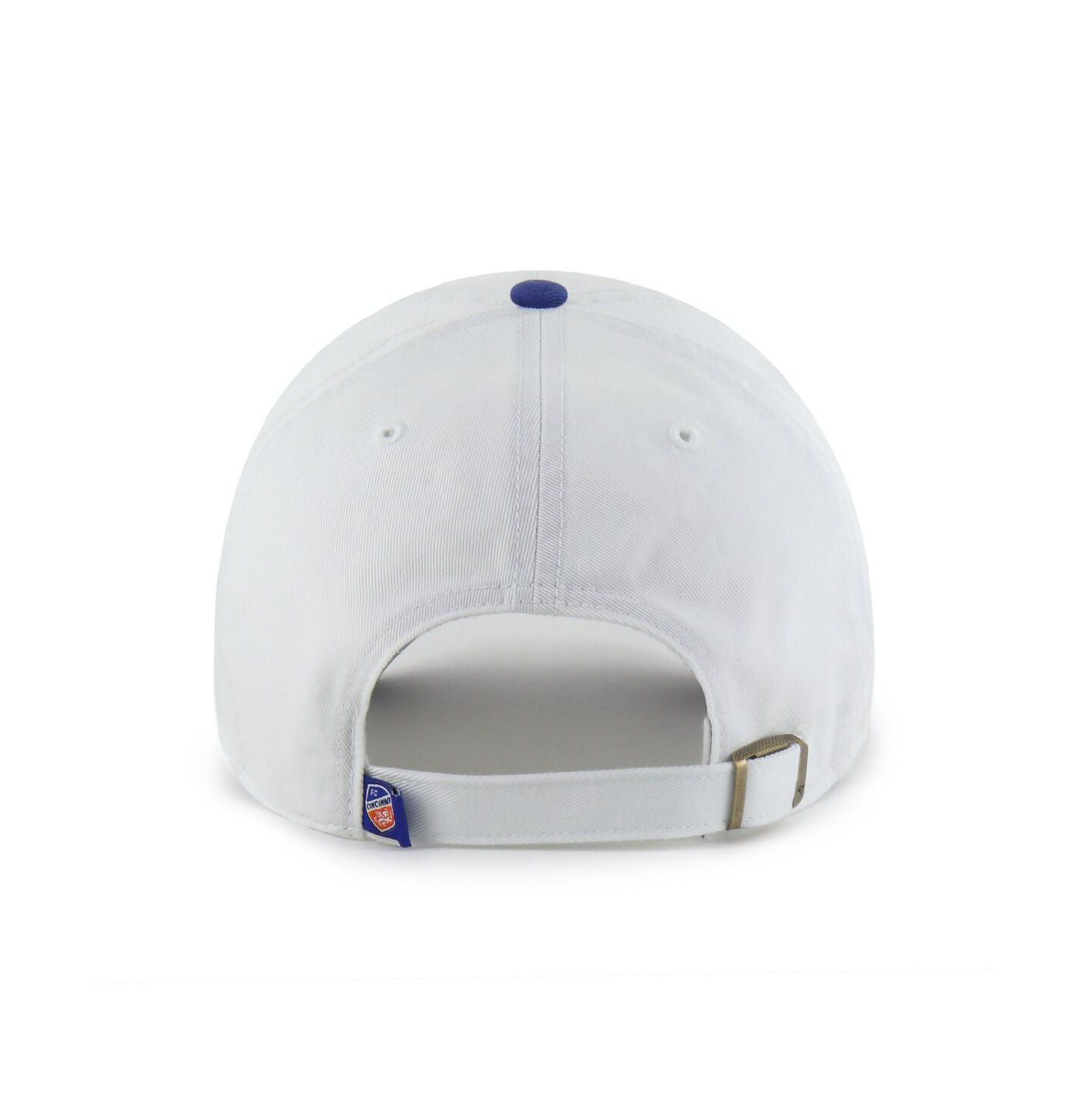 Мужская кепка '47 Brand White FC Cincinnati Two-Tone Clean Up Adjustable Hat — фото 2