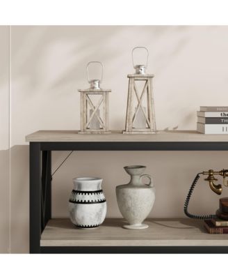 55.1" 3-Tier Multi-Functional Console Sofa Table with Storage Shelves, Entryway Table for Living Room