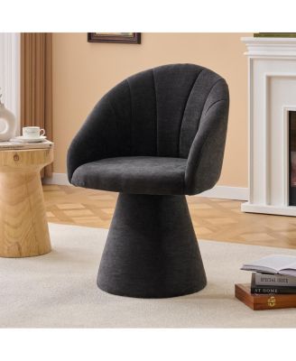 Chenille Swivel Accent Armchair