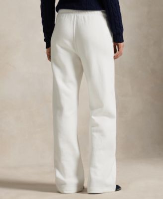 Women's Drawstring Fleece Wide-Leg Sweatpant