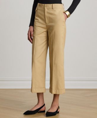 Women's High-Rise Double-Faced Stretch Cropped Pants