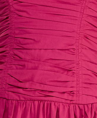 strapless open back dress Red Cherry Print Midi Dress – Mint Velvet main image 0