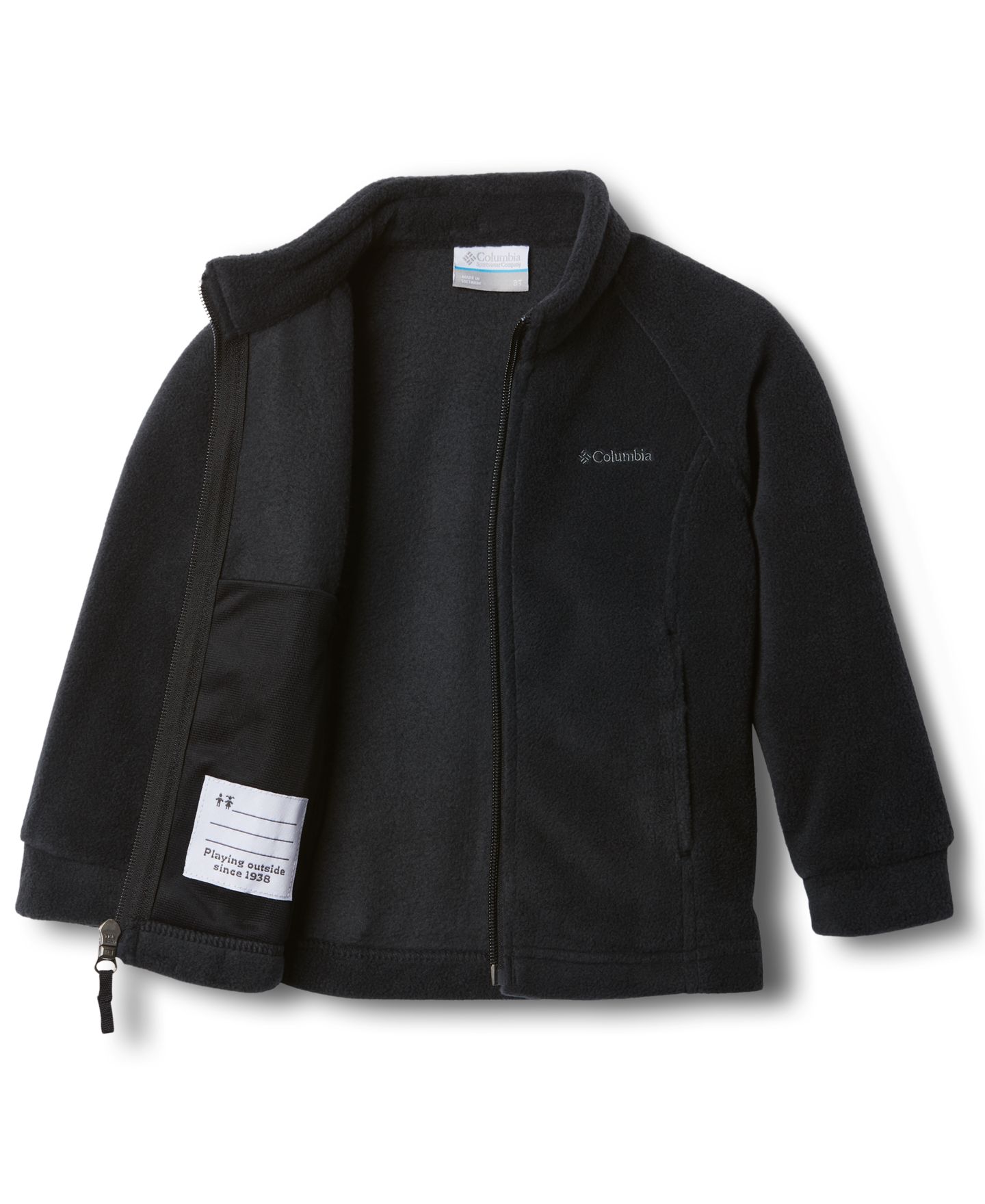 Куртка Columbia Benton Springs Fleece Jacket для девочек-малышей, цвет: Чёрный — фото 2