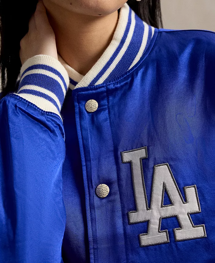 Men's Dodgers Striped Baseball Jacket - thumbnail 4