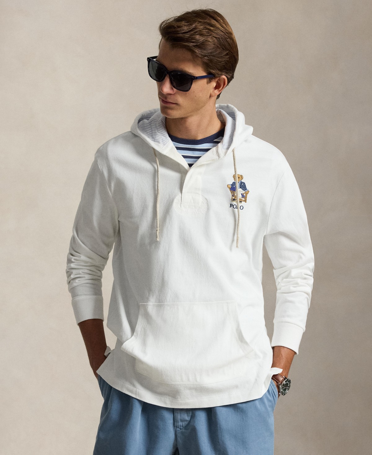 Мужские худи Polo Ralph Lauren Men's The Iconic Mesh Sweatshirt — фото 1