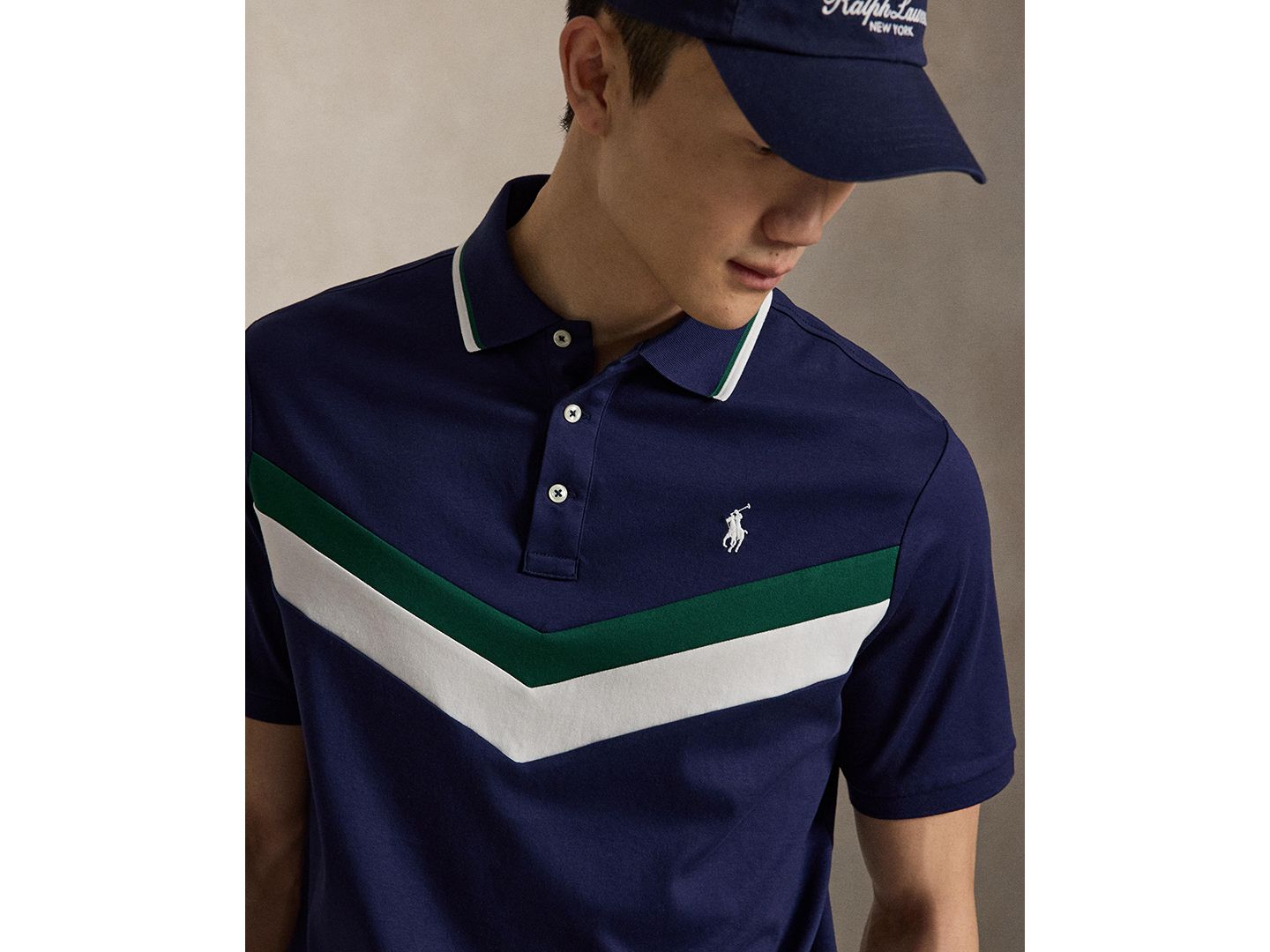 Мужское поло Polo Ralph Lauren Classic-Fit Polo Shirt, цвет: Тёмно-синий — фото 3