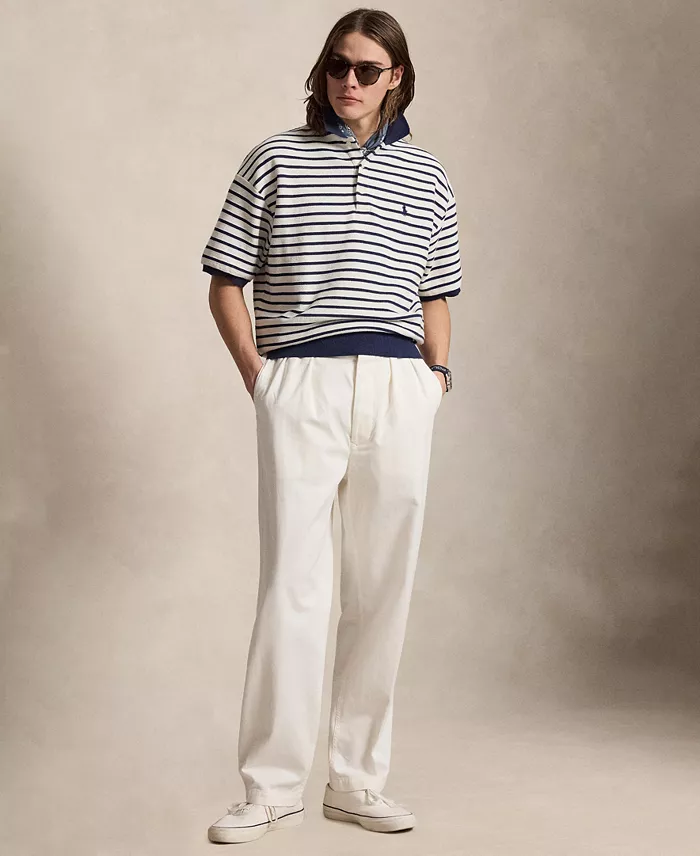 Relaxed-Fit Striped Textured Polo Shirt - thumbnail 2