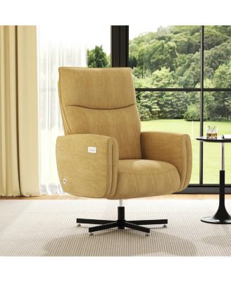 Electric Swivel Recliner USB ,Type-C, Velvet Accent Chair
