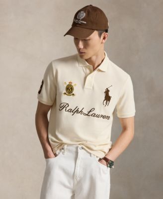 Men's Custom Slim-Fit Big Pony Mesh Polo Shirt