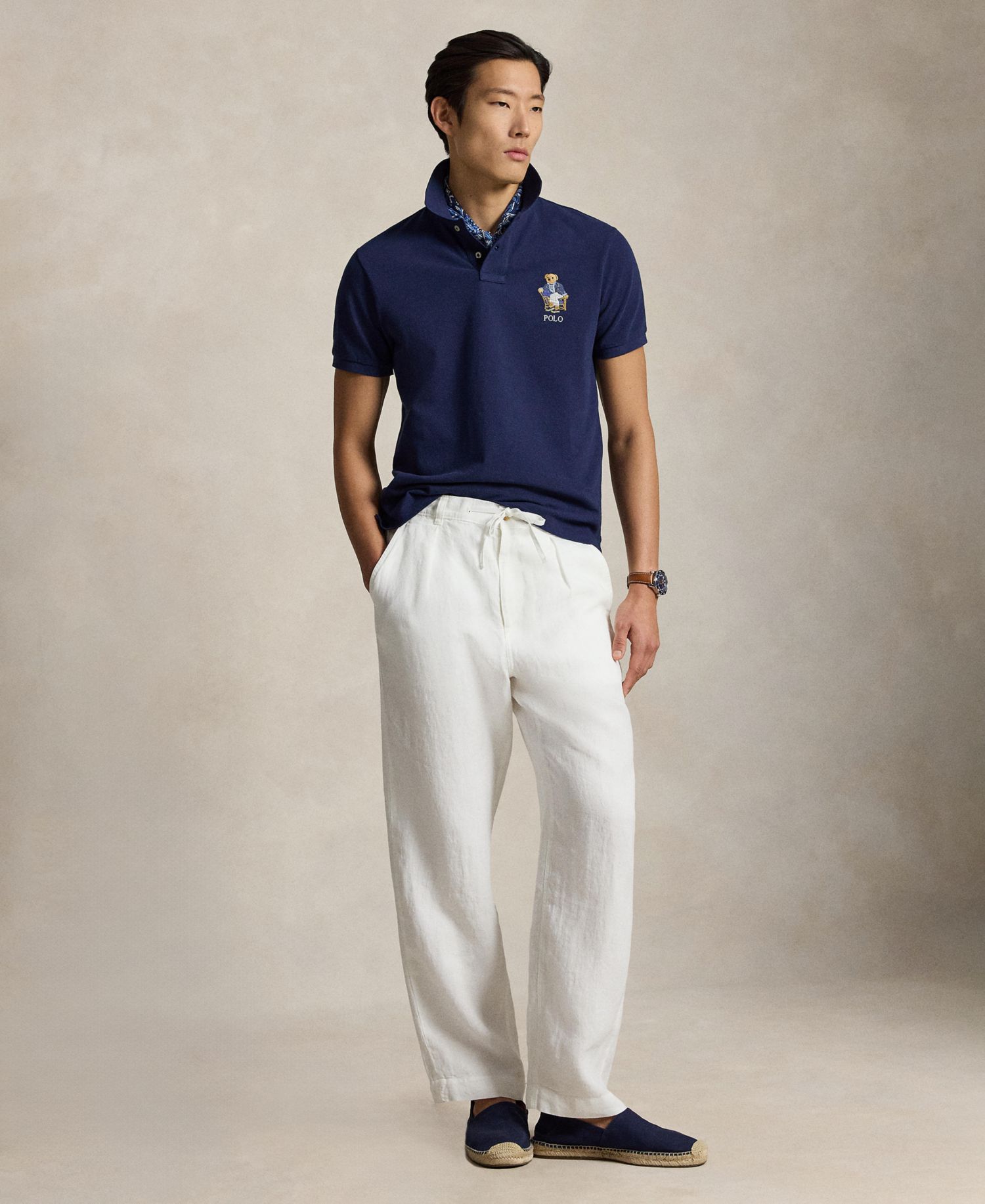 Men's Custom Slim-Fit Polo Bear Polo Shirt